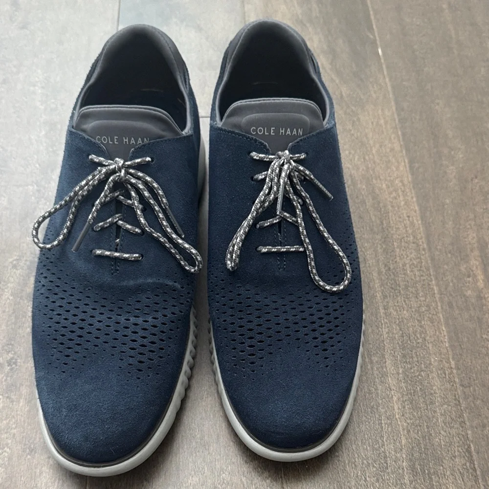 Cole Haan OriginalGrand Stitchlite Oxford Sneakers Navy Men Size 12 Wide C35631